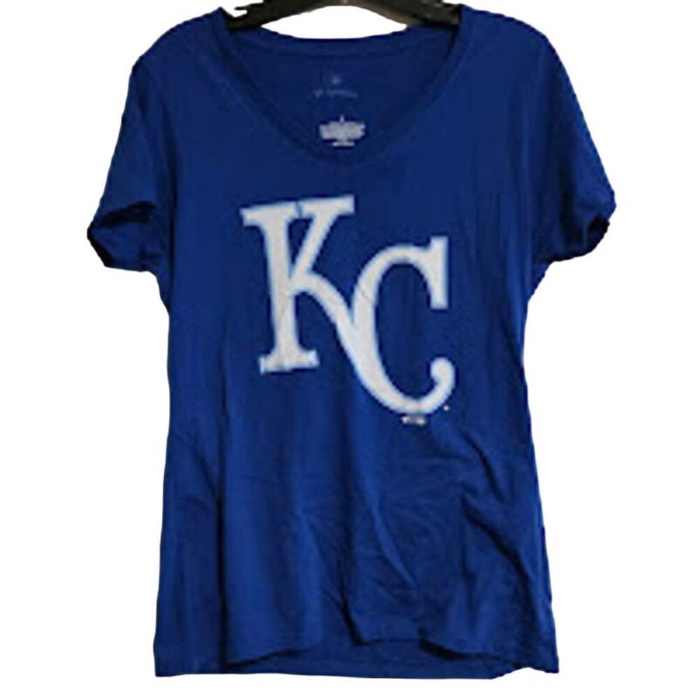 Small Fanatics blue Kansas City Royals KC 00 Bunny short sleeve vneck